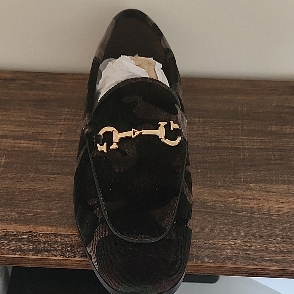Guess Camouflage Loafers with Gold Accent